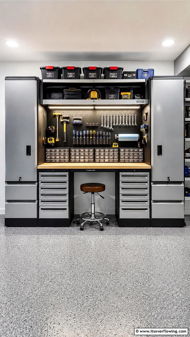 All in One Workshop Workbench Solution - 30 Garage Workbench Ideas for Organized DIY Spaces