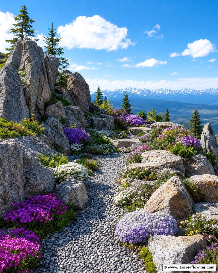 Alpine Stone Sanctuary - 21 Rock Garden Designs for Low-Maintenance Landscape Beauty