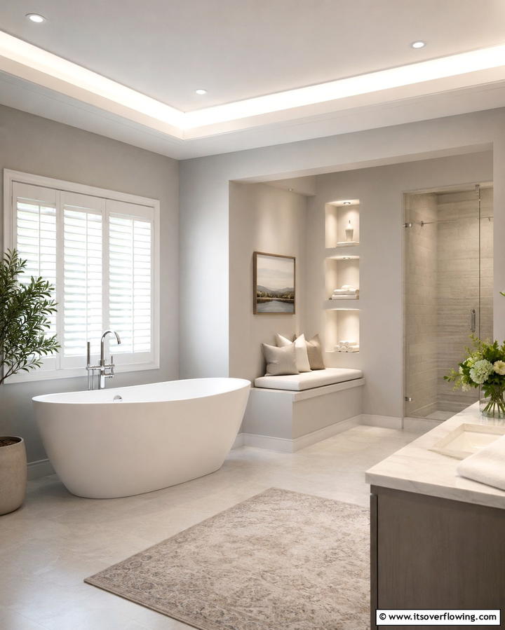 Ambient Bathing Experience - 30 Grey and White Bathroom Ideas for Modern Serenity