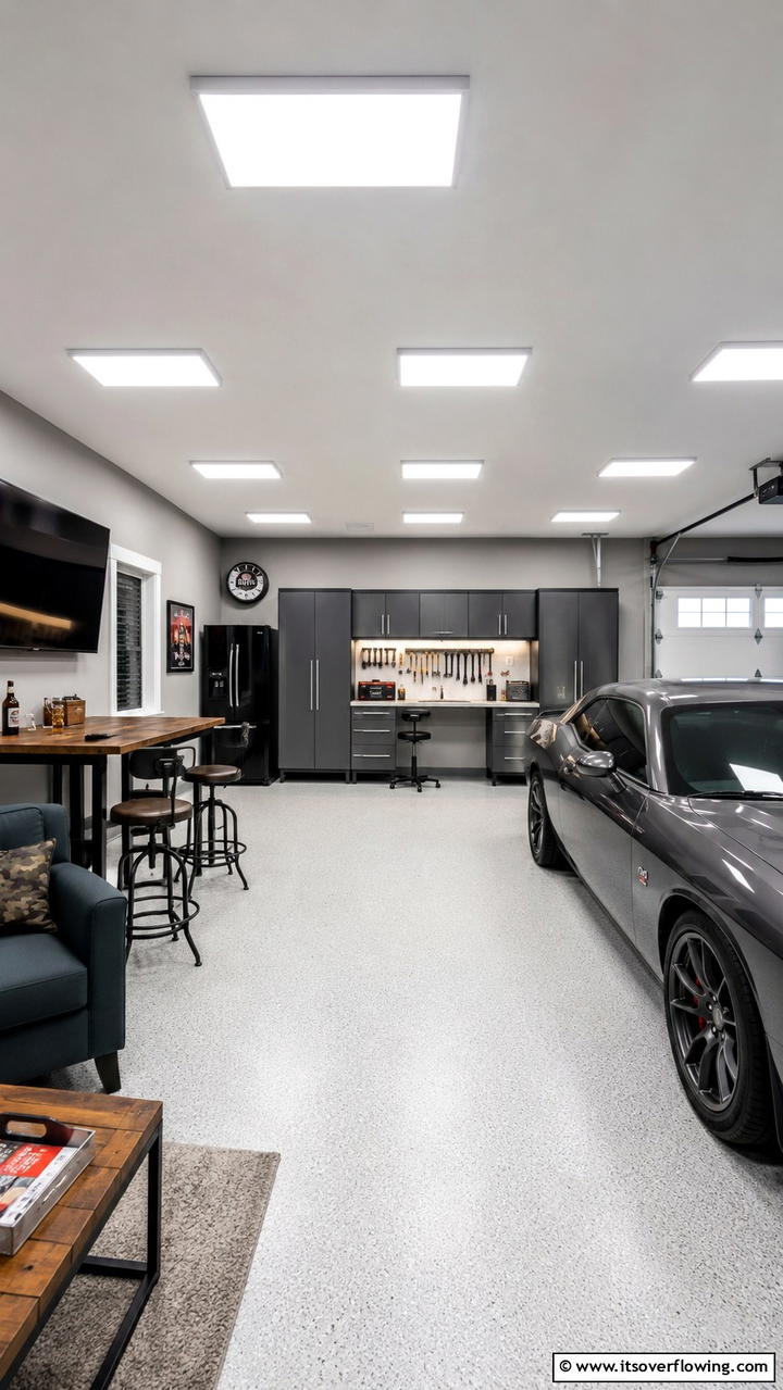 Ambient Diffuser Lighting - 30 Garage Lighting Ideas for Bright, Functional Spaces