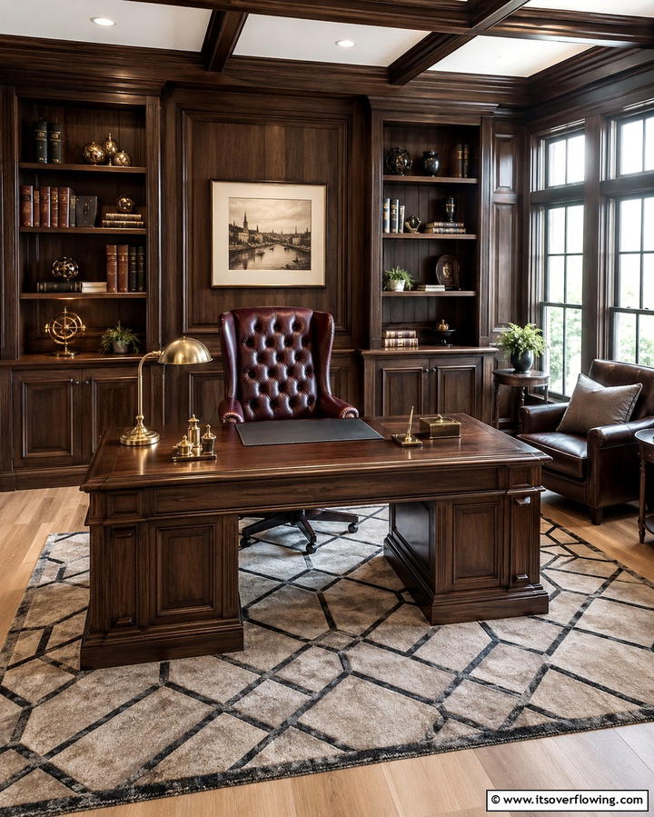 Ambient LED Lighting - 30 Moody Dark Home Office Designs for a Productive Workspace