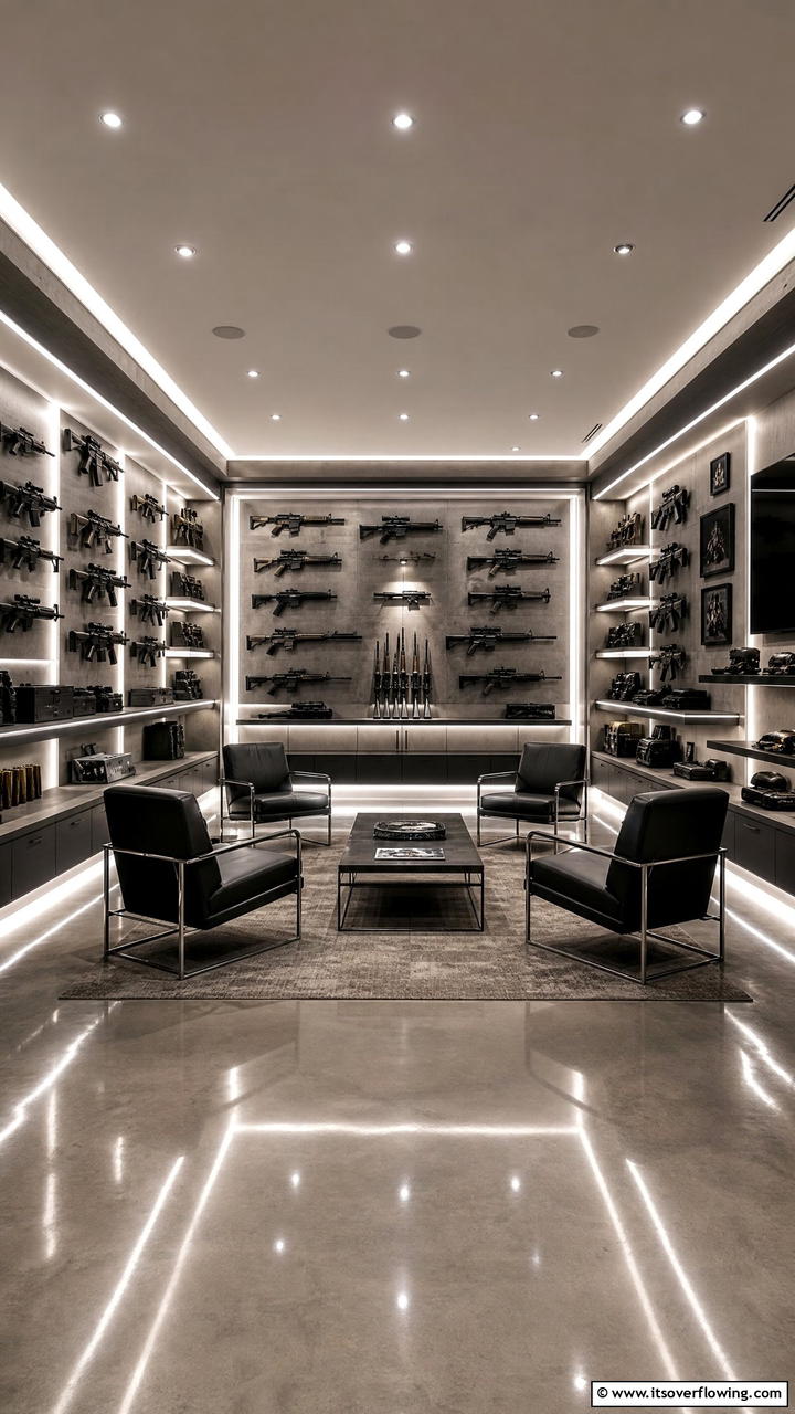 Ambient Lighting - 25 Man Cave Gun Room Ideas for the Ultimate Space