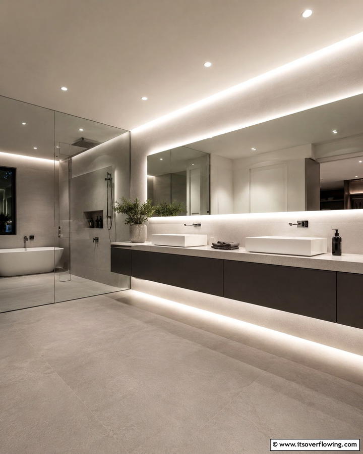 Ambient Lighting - 25 Spa-Like Bathroom Ideas for a Relaxing Retreat