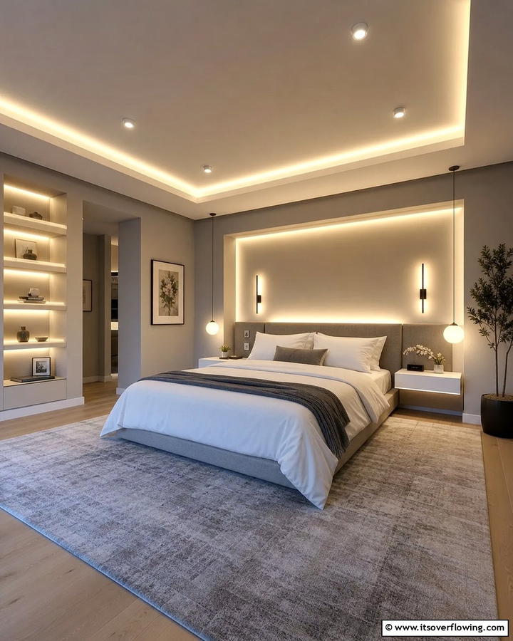 Ambient Lighting Design - 21 Minimalist Bedroom Ideas for a Serene Retreat