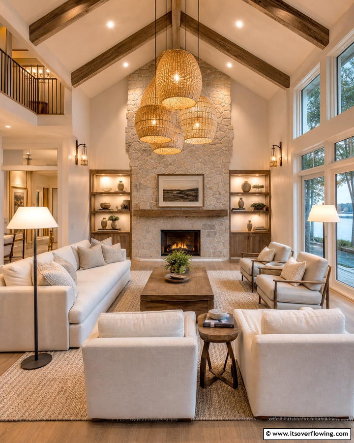 Ambient Lighting Features - 21 Lake House Decorating Ideas for Serene Waterfront Vibes