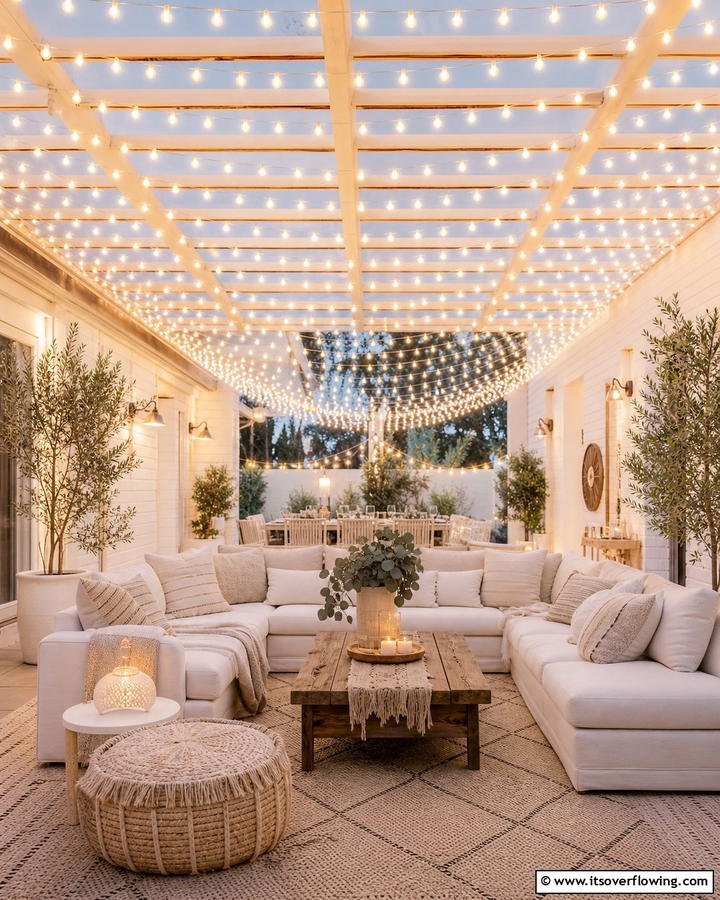 Ambient String Lights - 25 California Room Design Ideas for Indoor-Outdoor Living