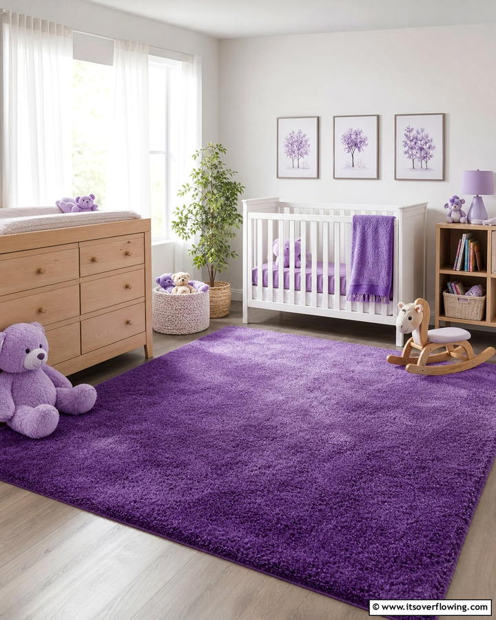 Amethyst Rugs for Comfort and Style - 20 Purple Nursery Ideas for a Dreamy Baby Room