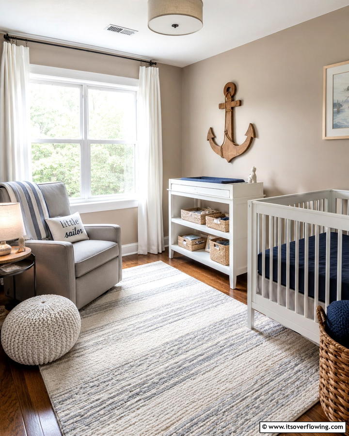 Anchor Wall Art - 25 Nautical Nursery Ideas for a Coastal Vibe