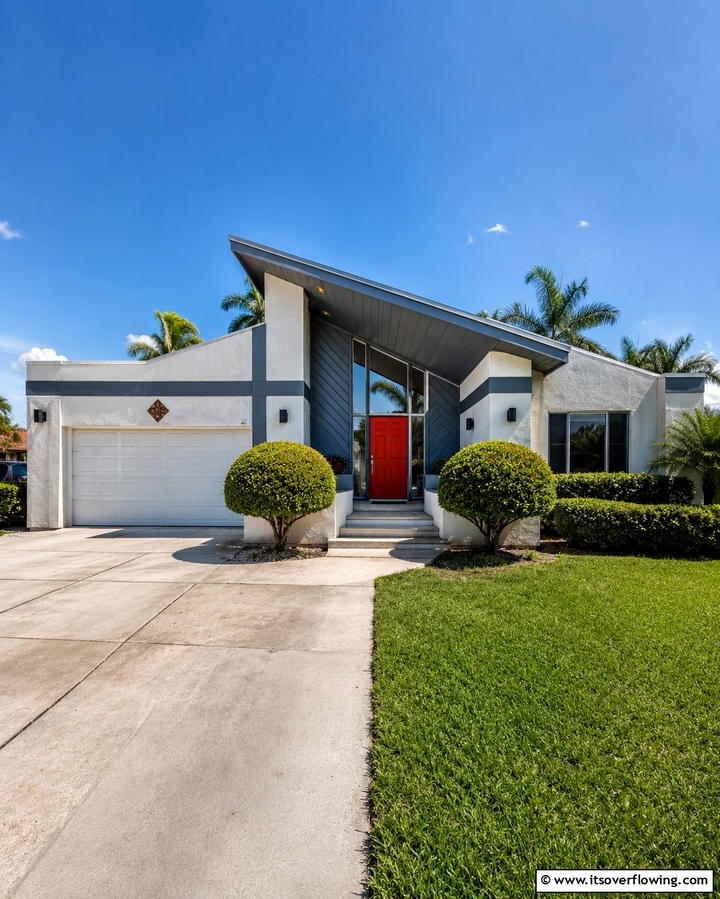 Angled Entryways - 25 1980s House Exterior Ideas for a Retro Look