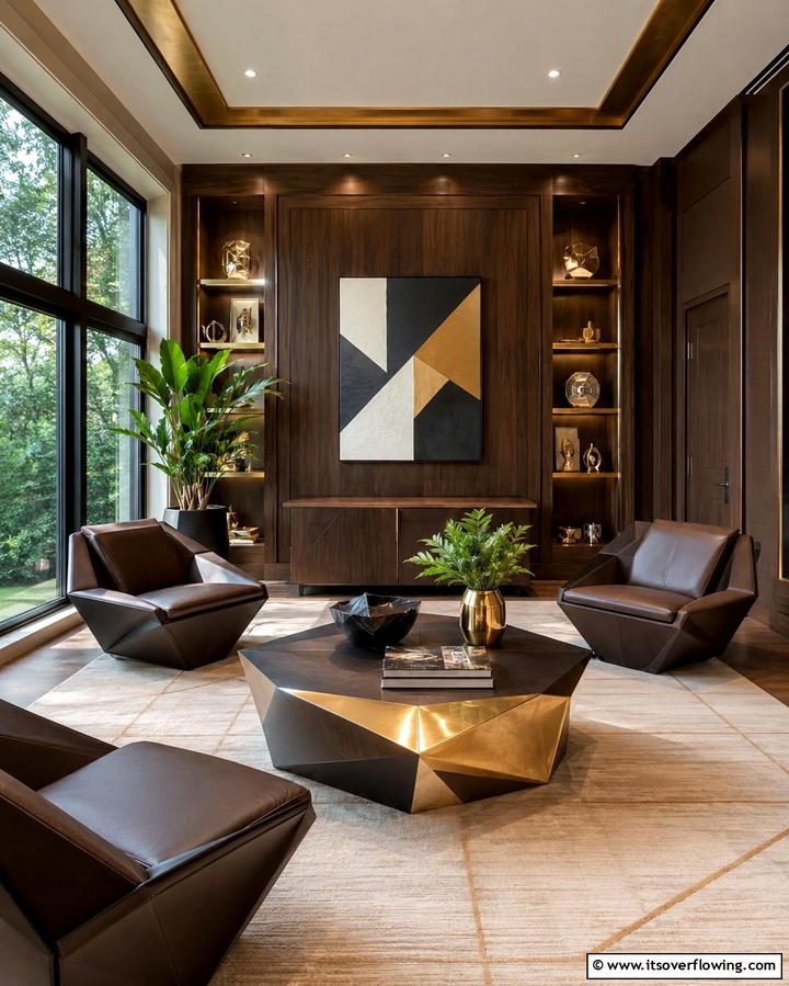 Angular Furniture Design - 30 Art Deco Interior Design Ideas for Glamorous Spaces