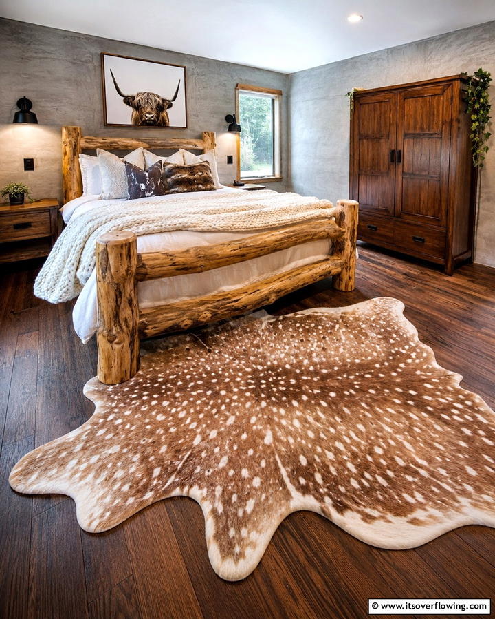 Animal Hide Rugs - 25 Viking Bedroom Ideas for a Bold and Rustic Look