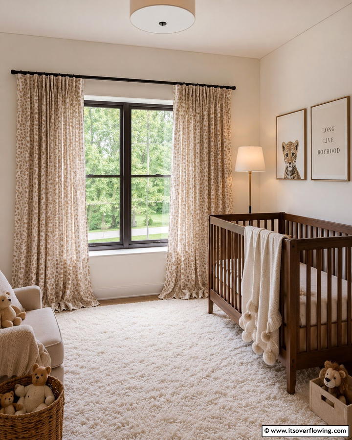 Animal Print Curtains - 30 Safari Nursery Decor Ideas for Adventurous Baby Rooms