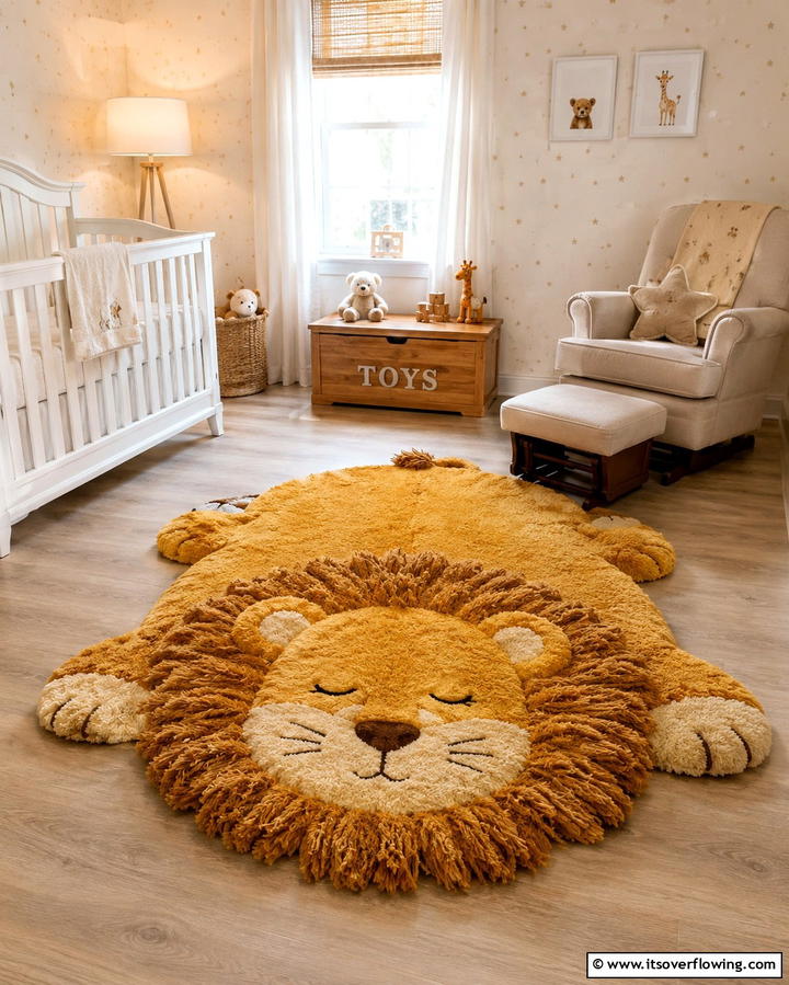 Animal Shaped Rugs - 30 Safari Nursery Decor Ideas for Adventurous Baby Rooms