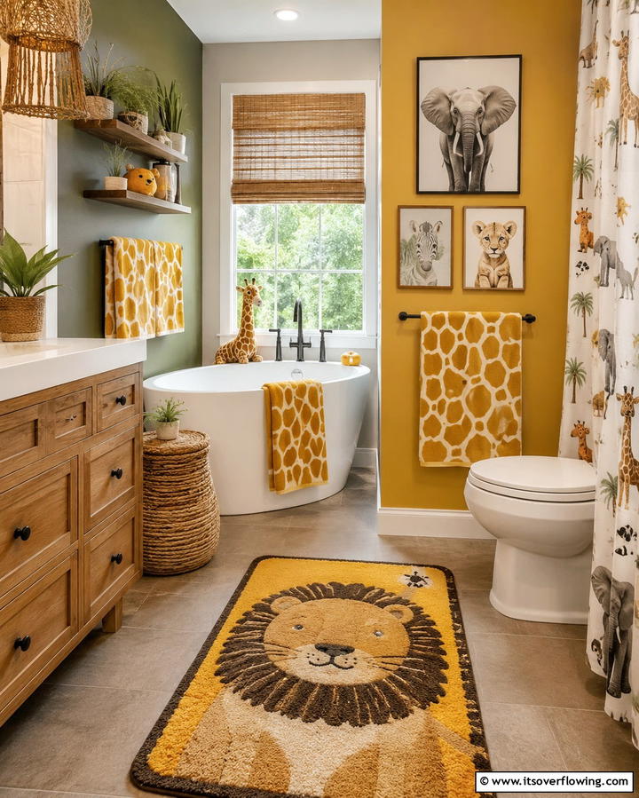 Animal Themed Decor - 25 Kids Bathroom Ideas for Fun and Functionality