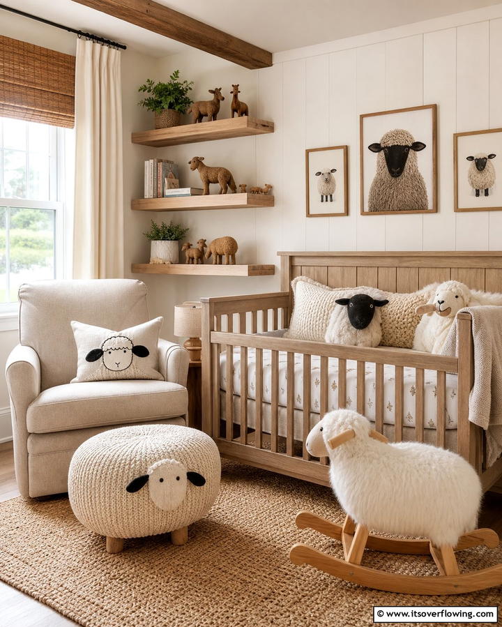 Animal Themed Decor - 25 Farmhouse Nursery Ideas for a Cozy Baby Room