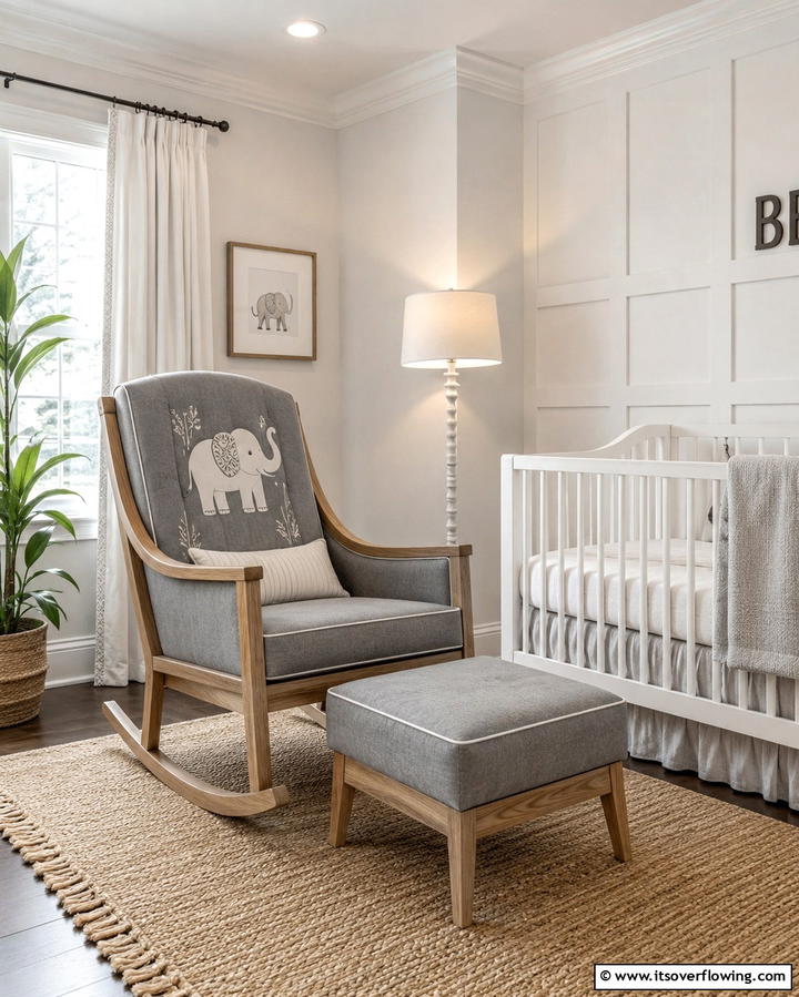 Animal Themed Rocking Chair - 30 Safari Nursery Decor Ideas for Adventurous Baby Rooms