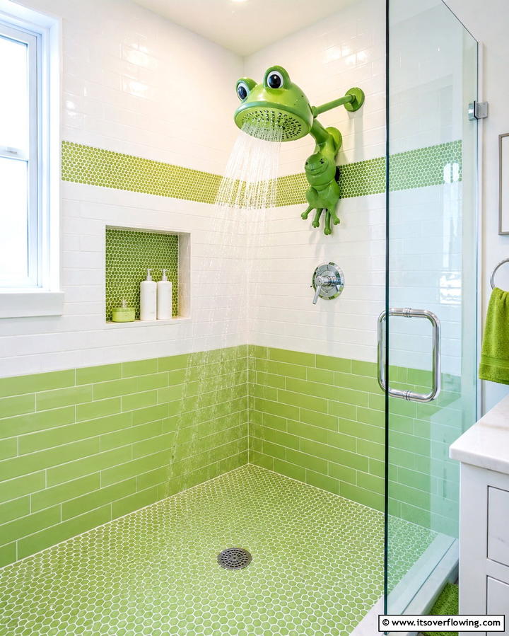 Animal Themed Shower Heads - 25 Kids Bathroom Ideas for Fun and Functionality