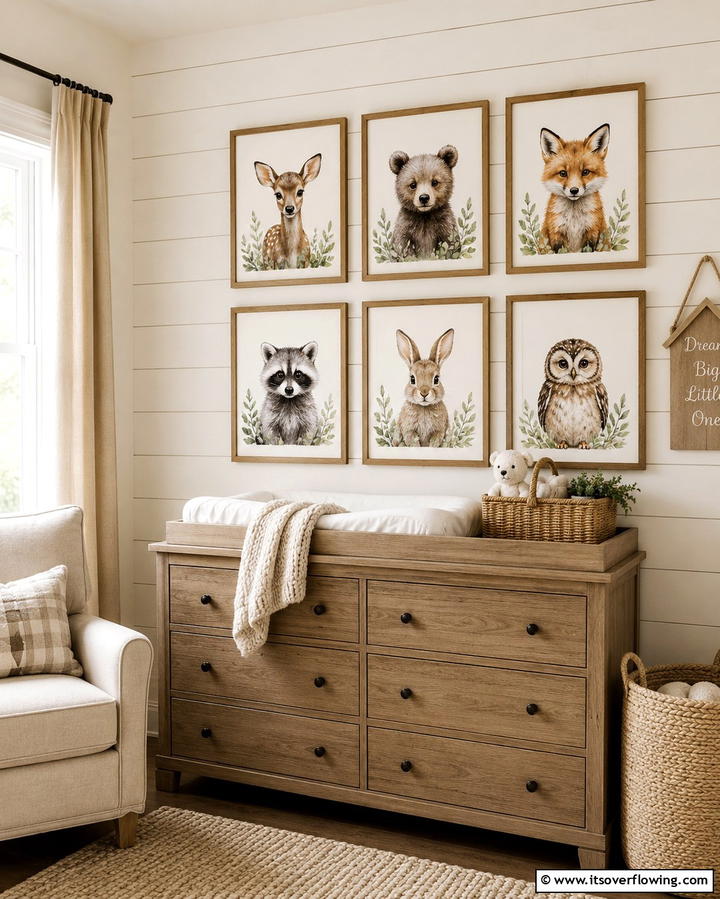 Animal Themed Wall Art - 25 Nursery Wall Decor Ideas to Create a Cozy and Cute Space