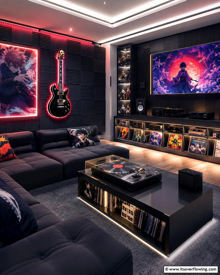 Anime Music Lounge - 30 Anime Room Ideas for Otaku-Inspired Spaces