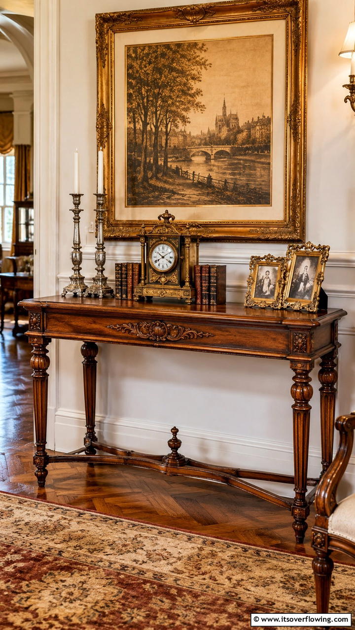 Antique Accents - 30 Console Table Decor Ideas- Elevate Entryways and Halls