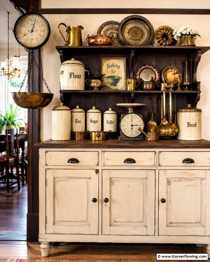 Antique Accessories - 25 French Country Kitchen Ideas for a Charming Look