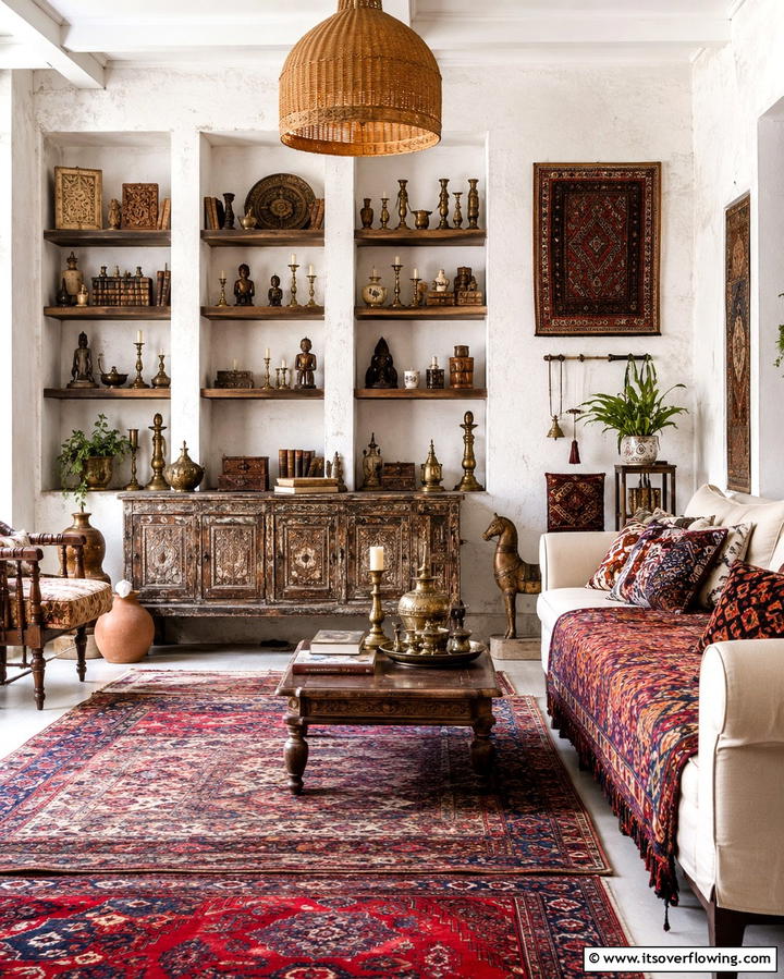Antique Bohemian Treasures - 30 Eclectic Boho Decor Ideas for a Free-Spirited Home Vibe