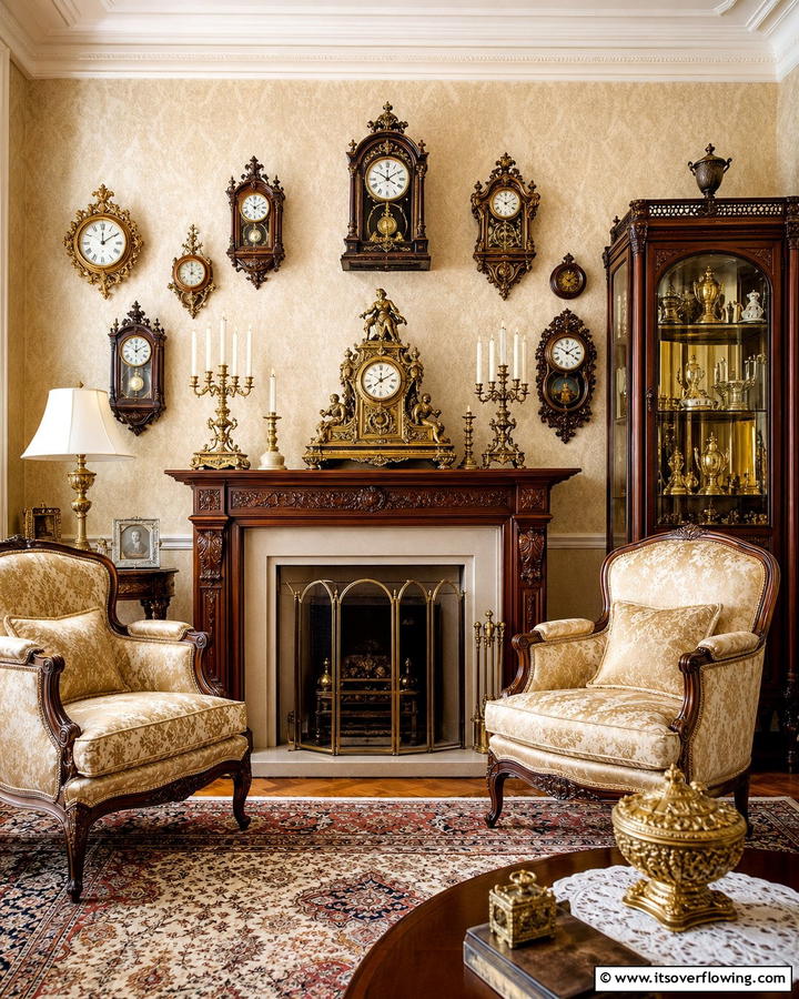 Antique Clock Accents - 30 Vintage Decor Ideas to Add Retro Charm to Your Home