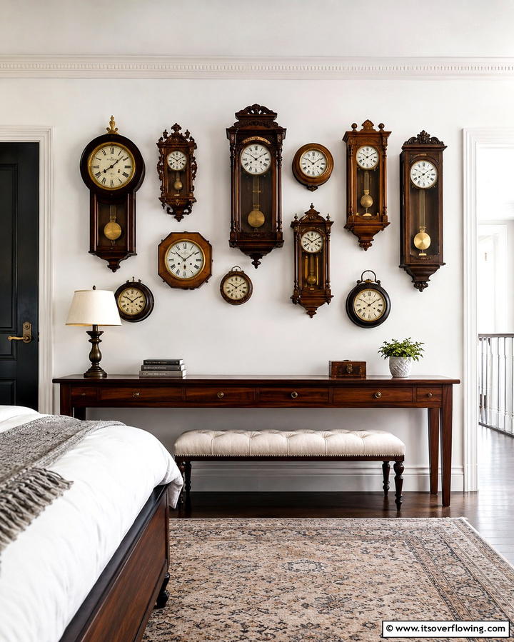 Antique Clocks - 25 Steampunk Bedroom Ideas for a Unique Vintage Look