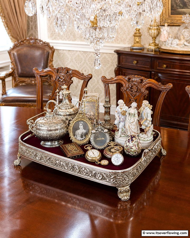Antique Element Showcase - 21 Dining Table Centerpiece Ideas for Every Season