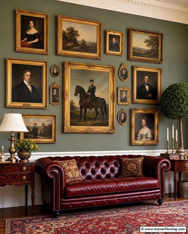 Antique Framed Art - 30 Living Room Wall Decor Ideas to Elevate Your Space