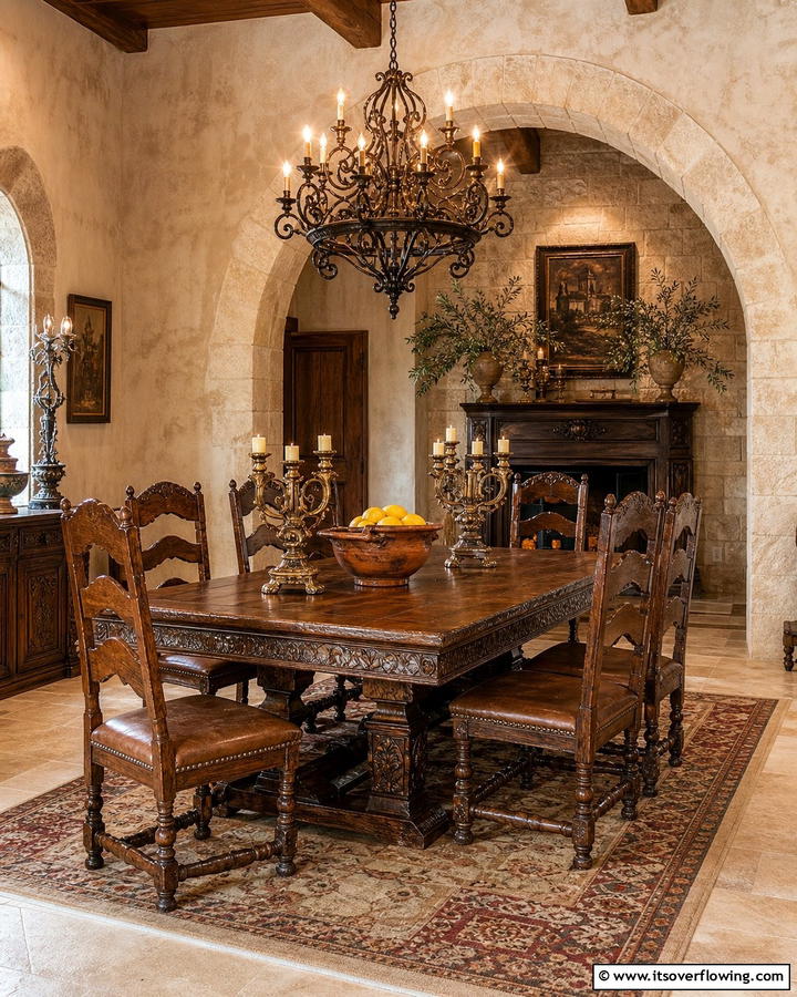 Antique Furniture Accents - 30 Tuscan Interior Design Ideas for Earthy Mediterranean Style