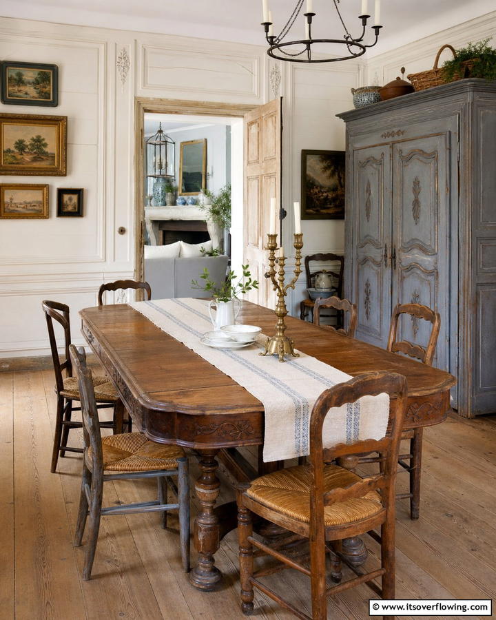 Antique Furniture Finds - 21 French Country Dining Room Ideas for Elegance