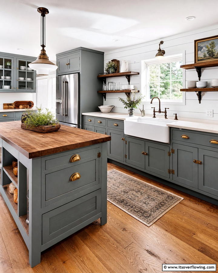 Antique Hardware Touches - 21 Farmhouse Kitchen Ideas for a Cozy, Timeless Look