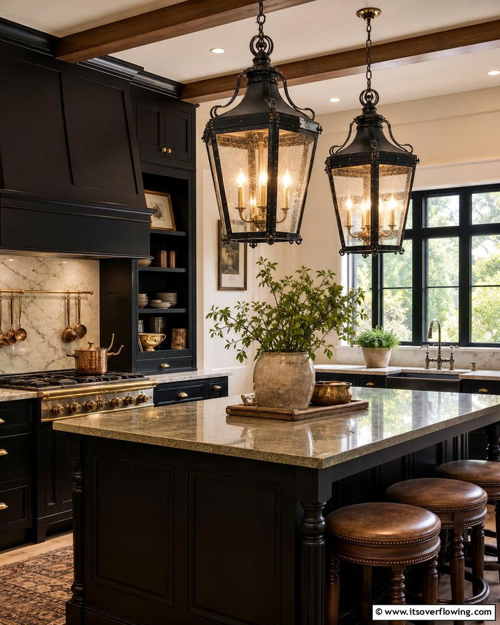 Antique Inspired Lighting - 25 Traditional Kitchen Ideas for Timeless Elegance