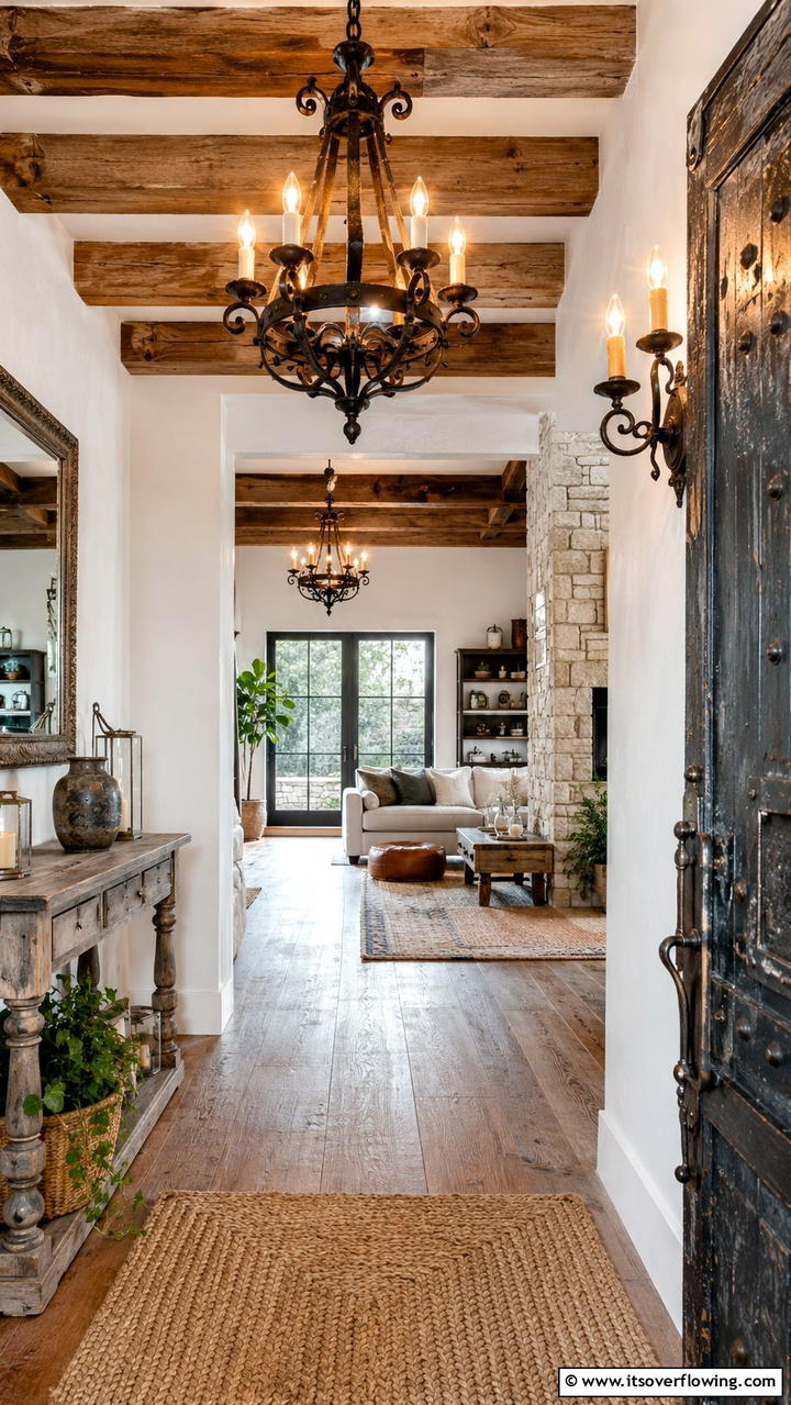 Antique Iron Lighting - 30 Boho Farmhouse Decor Ideas for Eclectic Charm