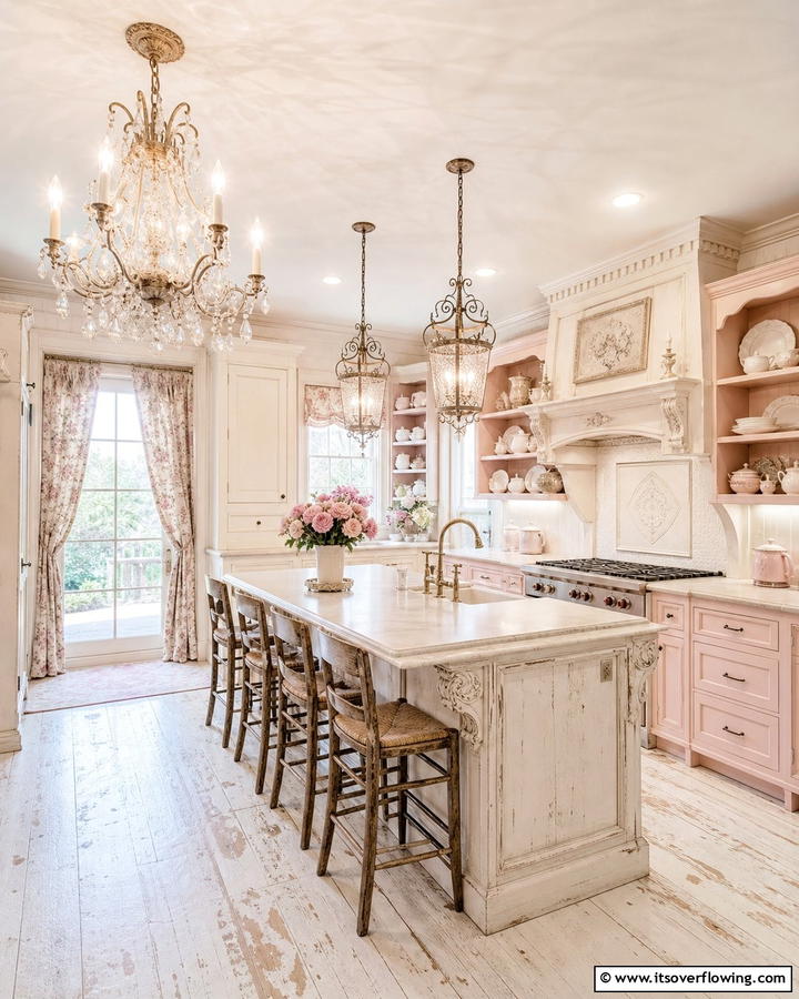 Antique Lighting Fixtures - 20 Shabby Chic Kitchen Ideas for a Vintage Look