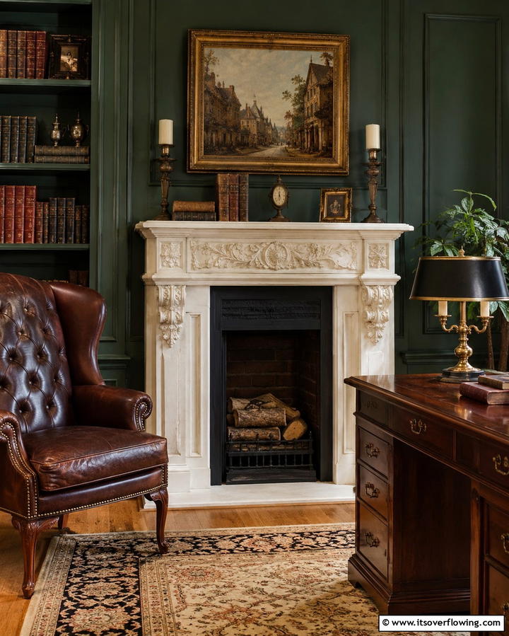 Antique Mantel Faux Fireplace - 30 Faux Fireplace Ideas to Add Warmth Anywhere