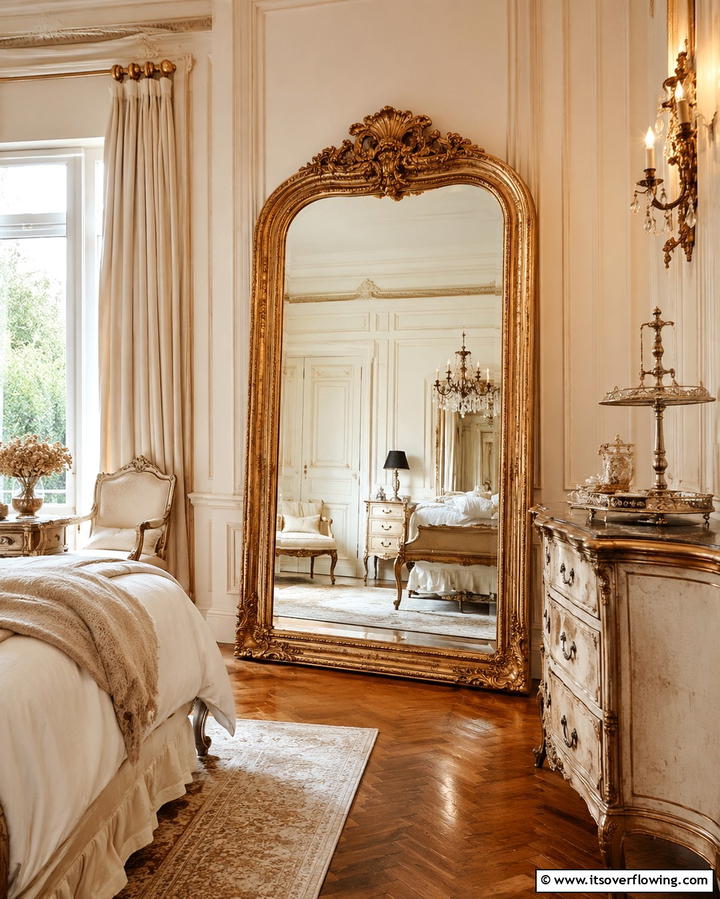 Antique Mirrors for a Vintage Touch - 25 Grandmillennial Style Bedroom Ideas for a Chic Look