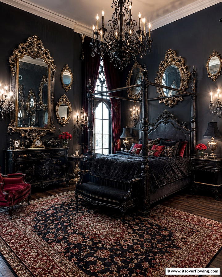 Antique Mirrors - 20 Vampire Bedroom Ideas for a Dark and Mysterious Vibe