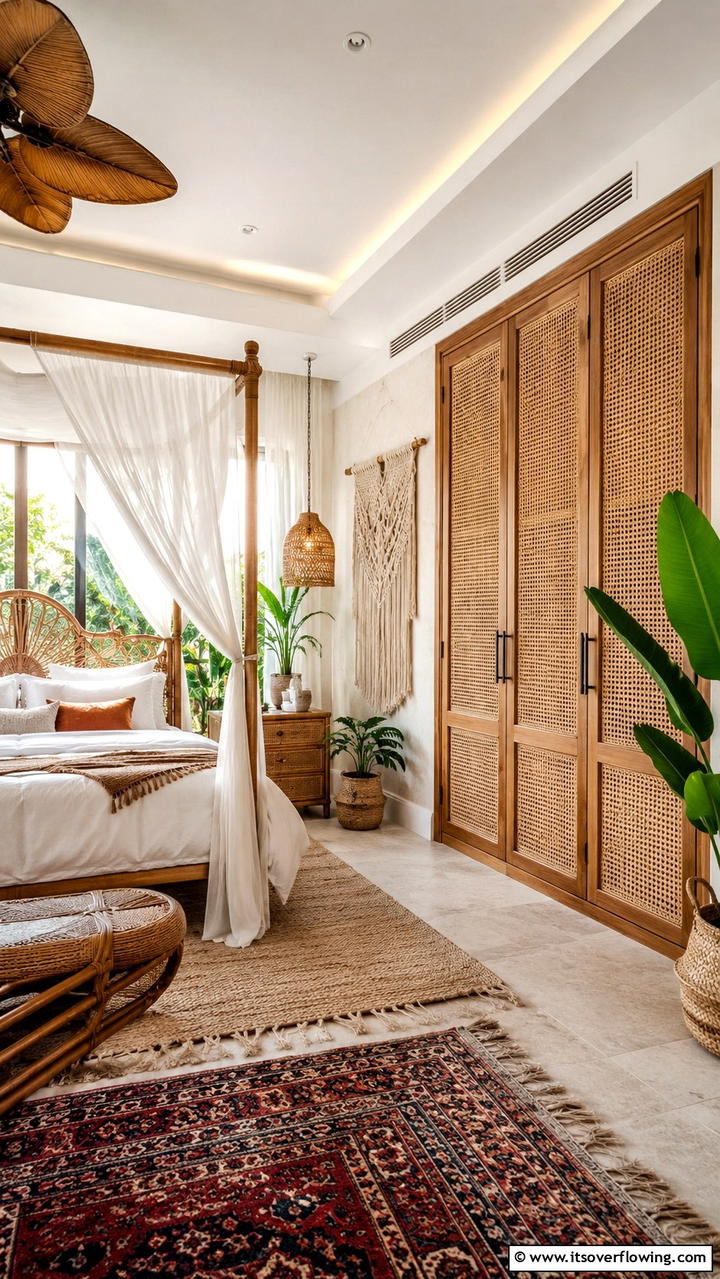 Antique Rattan Door - 30 Closet Door Ideas to Enhance Style and Functionality