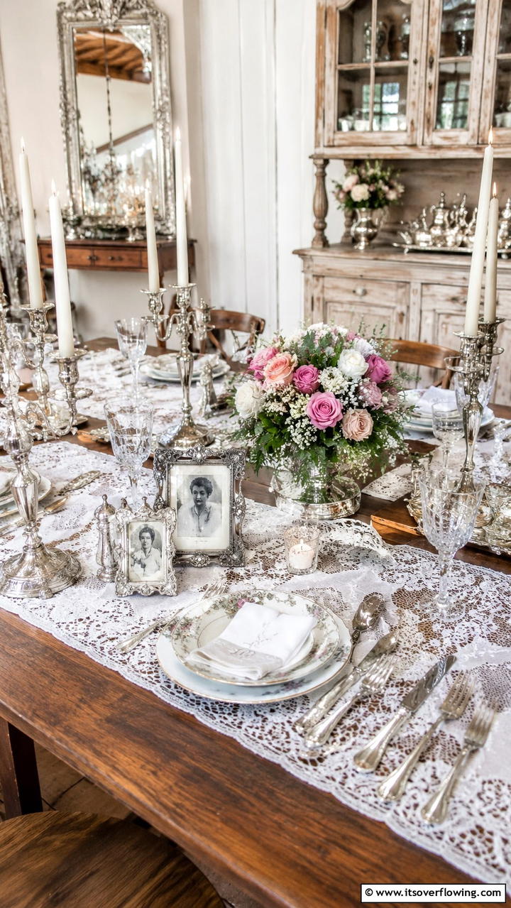 Antique Silverware Displays - 21 Wedding Table Decoration Ideas for Memorable Celebrations