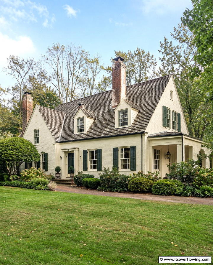 Antique White - 25 Off-white Paint Colors for Home Exteriors- Timeless and Elegant