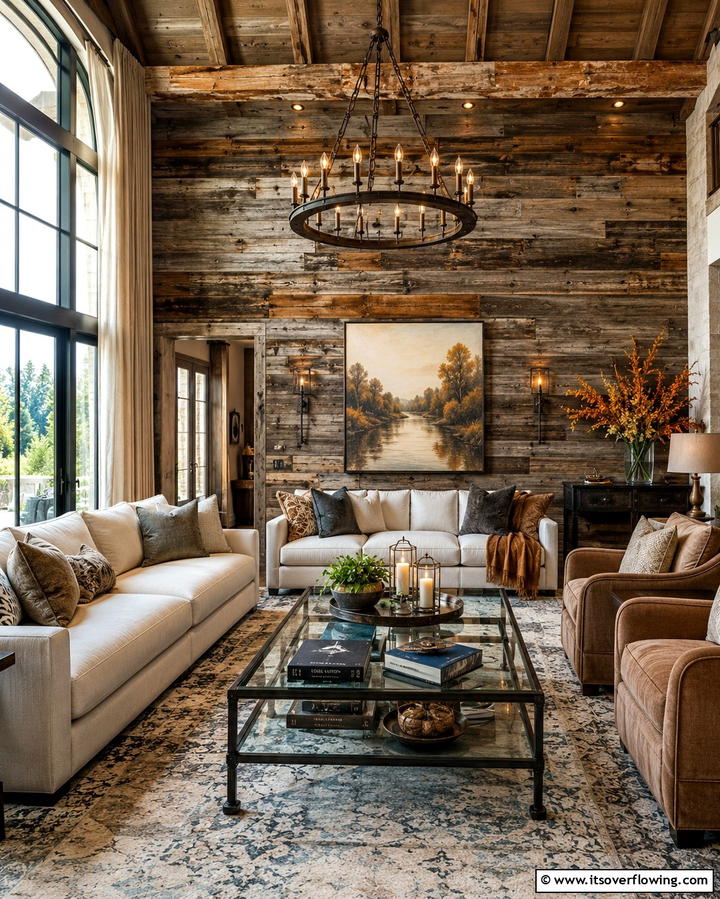 Antique Wood Revival - 30 Rustic Barnwood Accent Wall Ideas to Transform Your Space