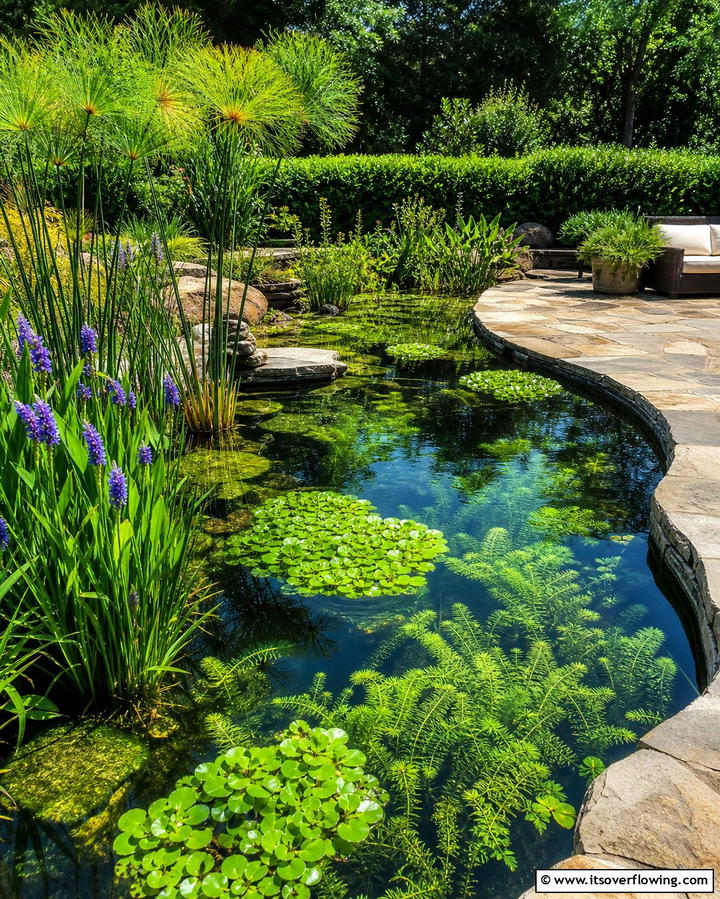 Aquatic Plant Variety - 25 Pond Landscaping Ideas for a Tranquil Backyard