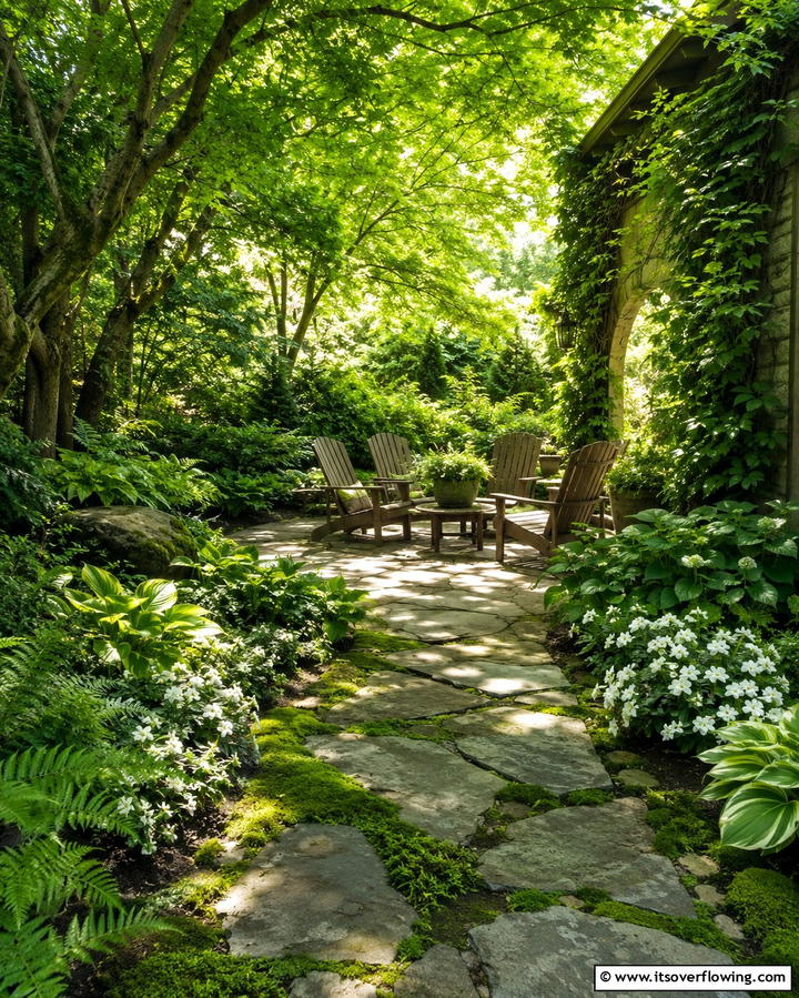 Arboreal Shade Garden - 30 Patio Garden Ideas for Lush Small-Space Greenery