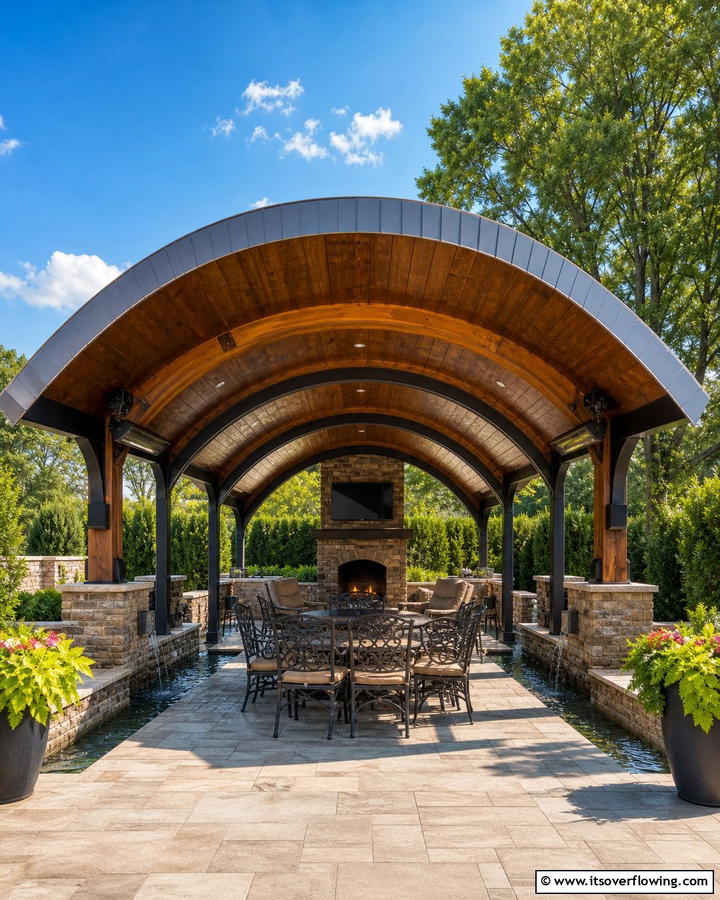 Arched Barrel Design - 30 Deck Roof Ideas for Shaded Outdoor Living