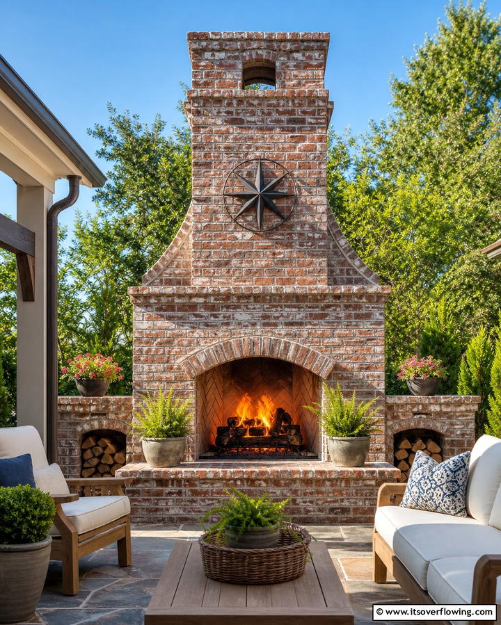 Arched Brick Fireplace Design - 25 Rustic Brick Fireplace Ideas to Warm Up Your Home