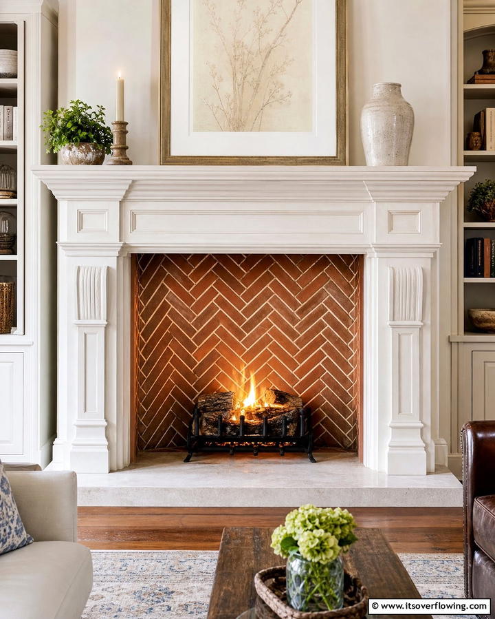 Arched Brick Fireplace - 25 Rustic Brick Fireplace Ideas to Warm Up Your Home