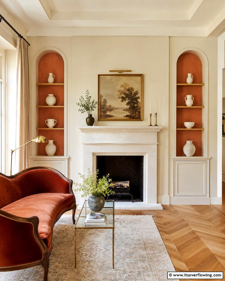 Arched Built in Niches - 30 Fireplace Built-In Design Ideas for Focal Point Spaces