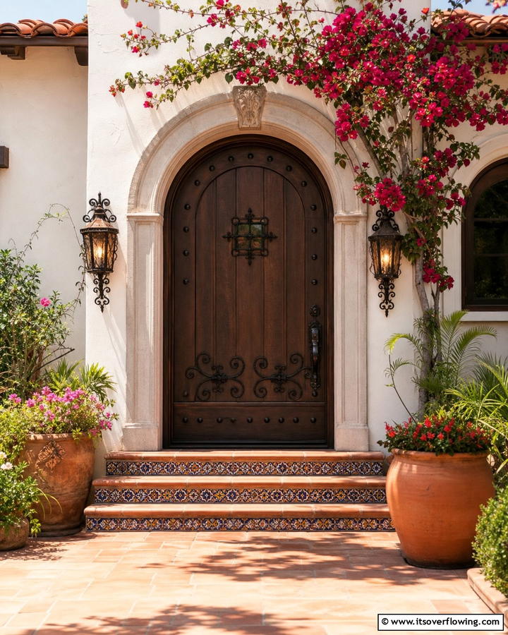 Arched Doorway Design - 25 Stylish Brown Front Door Ideas for Your Home